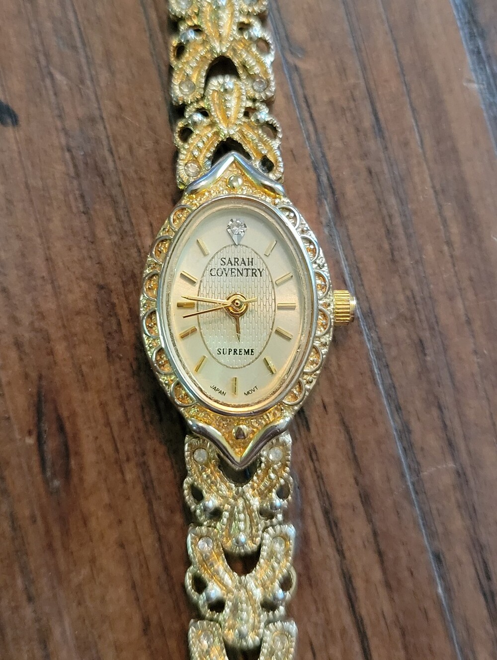 Vintage Sarah Coventry Supreme Gold Toned Filigree Watch